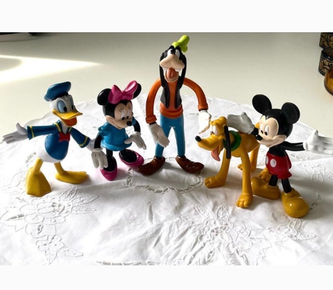 Disney Figuren Set: Mickey, Minnie, Donald, Goofy, Pluto, Verzamelen, Ophalen of Verzenden, Gebruikt