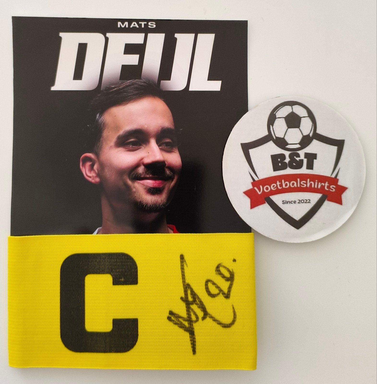 Gesigneerde aanvoerdersband Mats Deijl (Feyenoord), Verzenden, Overige typen, Onbekend, Zo goed als nieuw