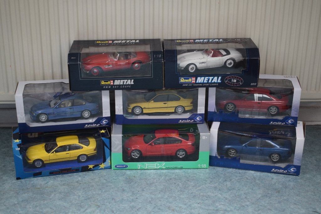 Lot 8 miniatuur auto's 1:18 BMW nieuw rommelmarkt, Ophalen, Nieuw, Overige merken