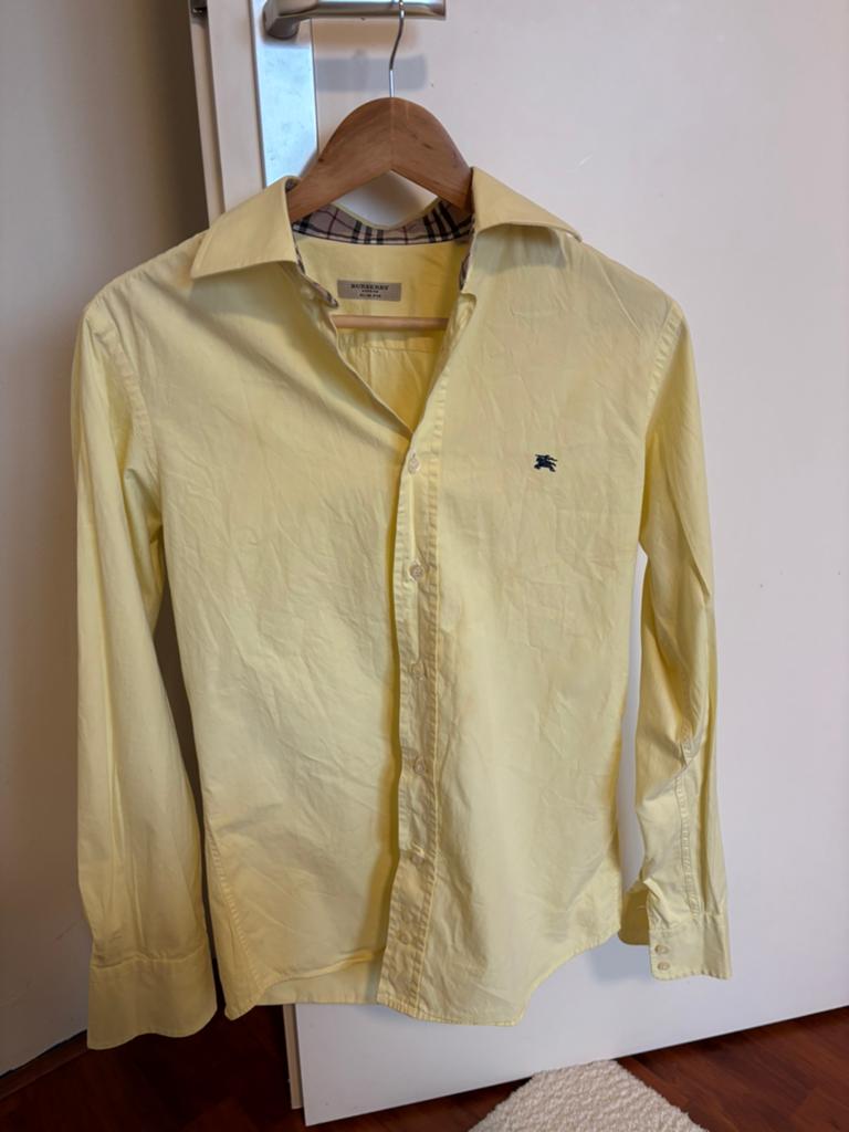 Burberry  blouse 100% origineel!, Ophalen of Verzenden, Zo goed als nieuw, Geel, Halswijdte 38 (S) of kleiner