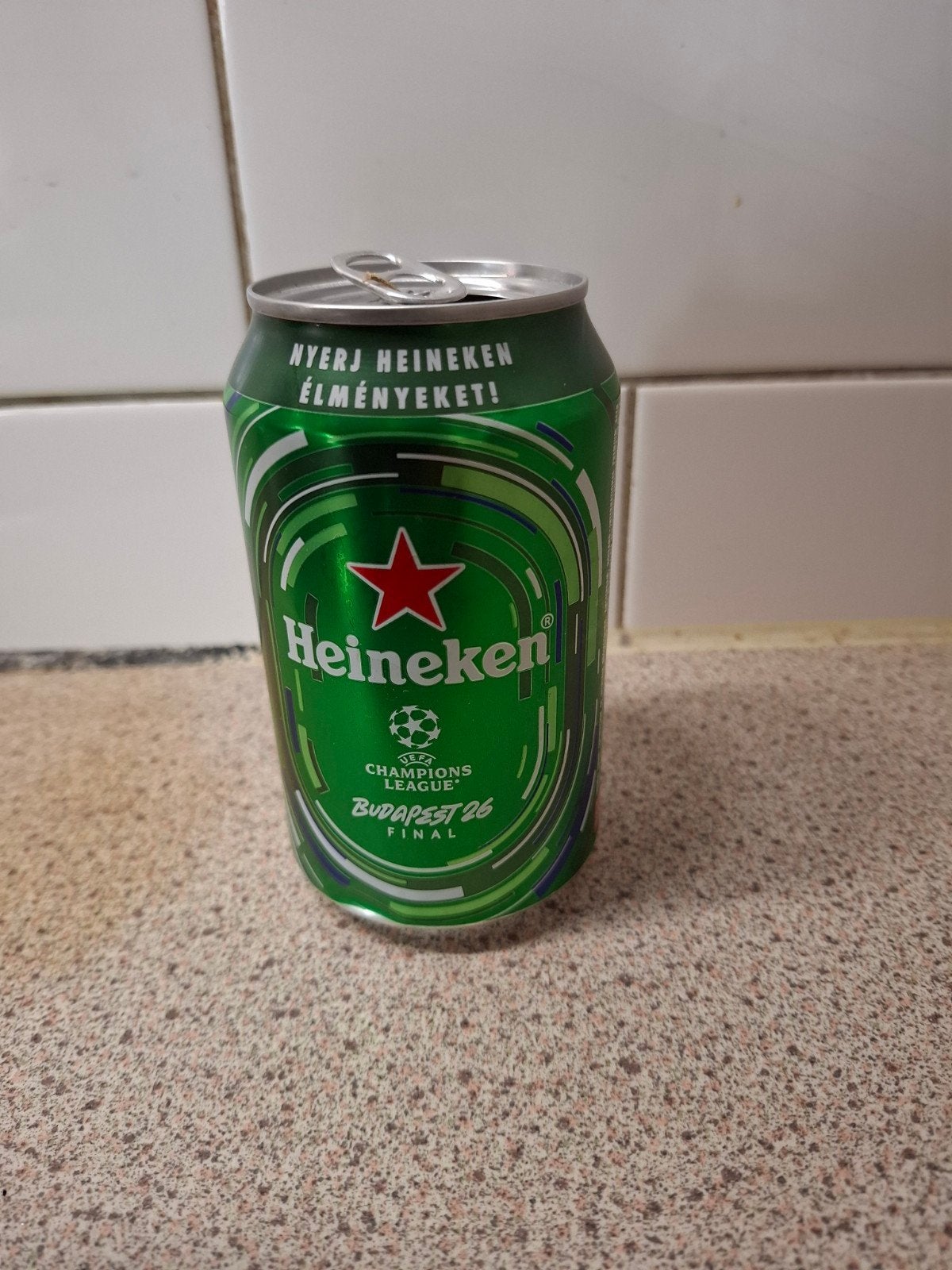 Heineken Champions League bierblikje, Verzamelen, Biermerken, Ophalen of Verzenden, Nieuw, Glas of Glazen, Heineken