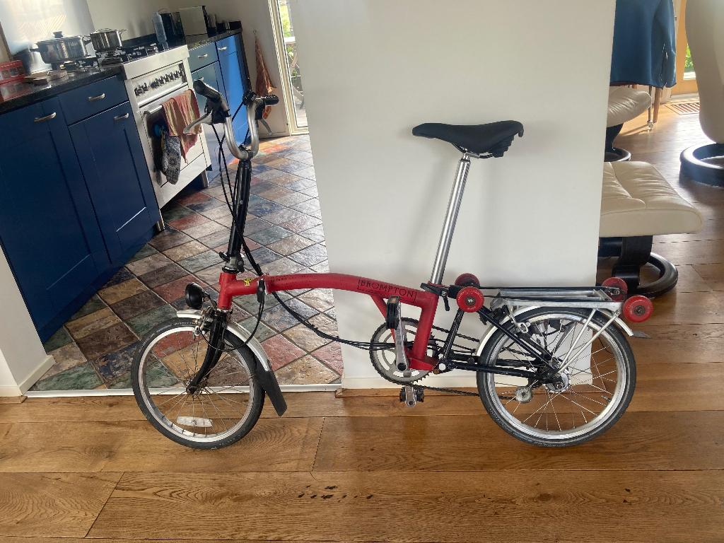 Vouwfiets Brompton, Fietsen en Brommers, Ophalen, Gebruikt, Brompton, Velgrem