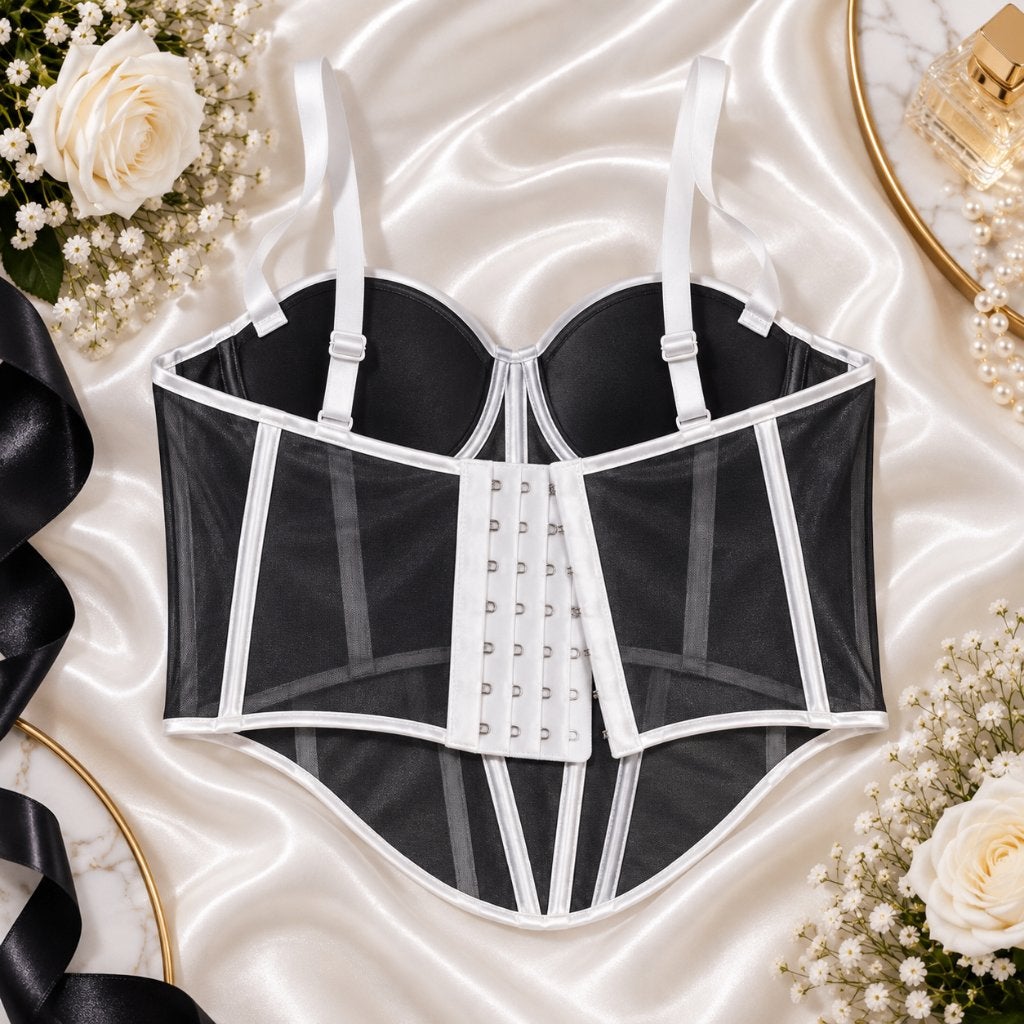 Korset – elegantie en vrouweiijkheid, Verzenden, Zwart, Body of Korset