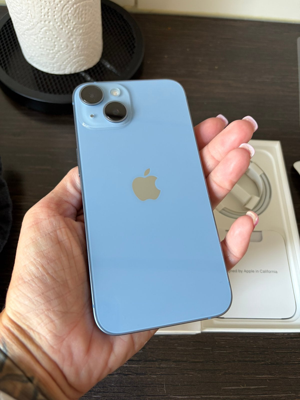 Zgan mooie iPhone 14 met 256GB in doos compleet, Ophalen of Verzenden, Zo goed als nieuw, Blauw, 128 GB