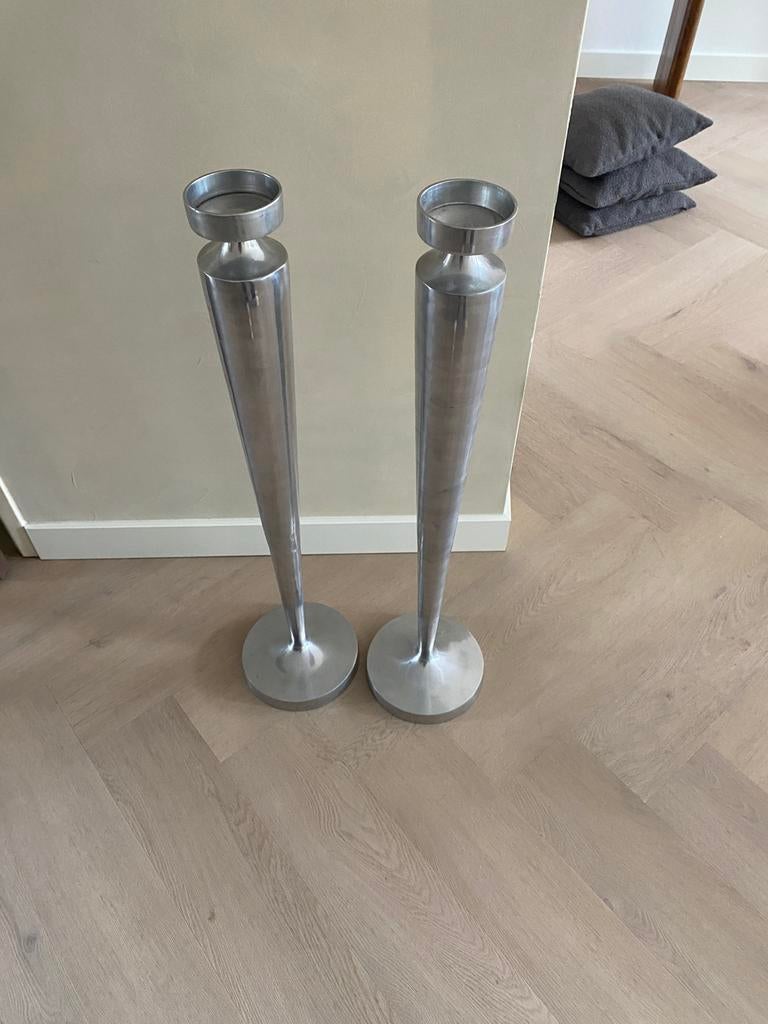 Aluminium kandelaars, Ophalen, Overige kleuren, Zo goed als nieuw, Kandelaar