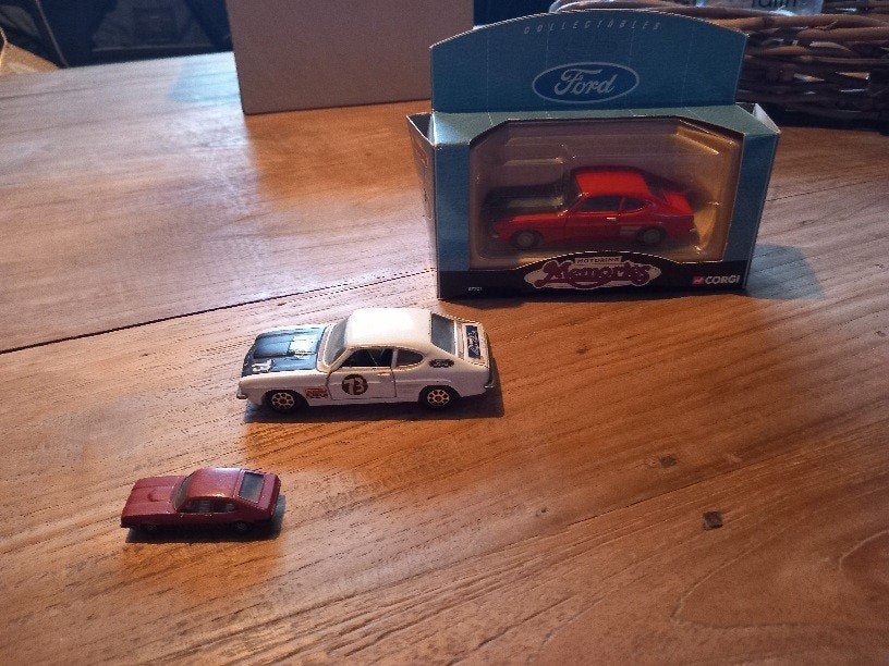 3 x ford capri schaalmodellen auto, Ophalen, Gebruikt, Auto