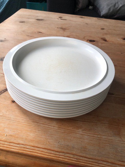 5 x plastic camping borden € 5, Caravans en Kamperen, Ophalen of Verzenden, Gebruikt
