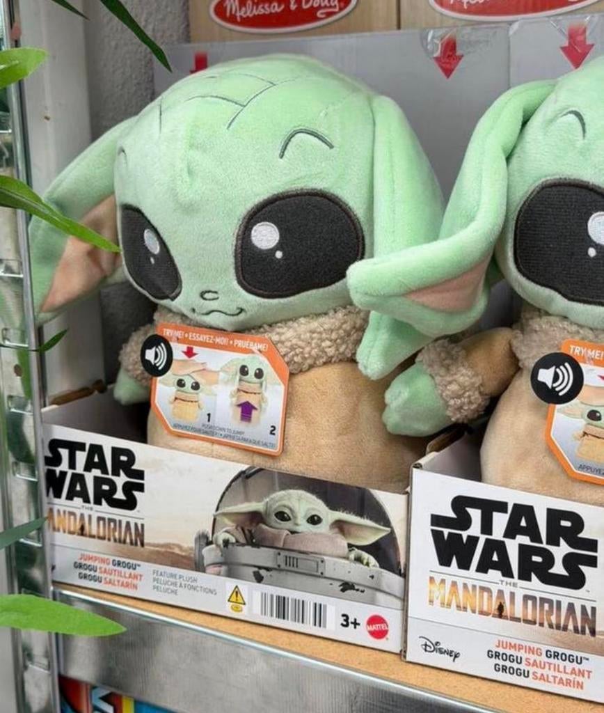 Star Wars The Mandalorian Baby Yoda knuffel Springende Grogu, Nieuw, Ophalen of Verzenden, Actiefiguurtje, H