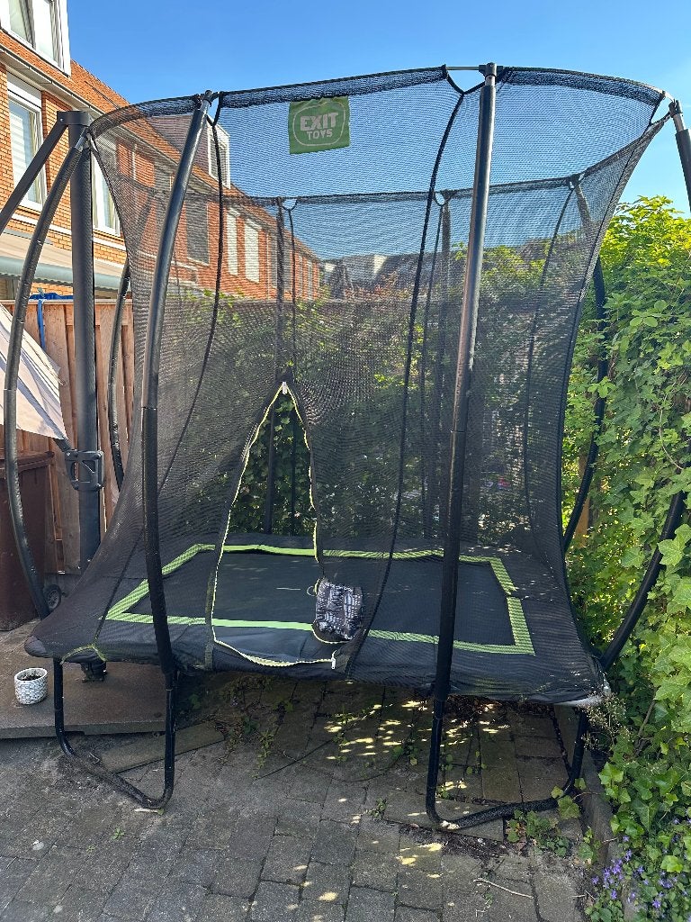 Exit Toys trampoline 214x153cm, Ophalen, Gebruikt