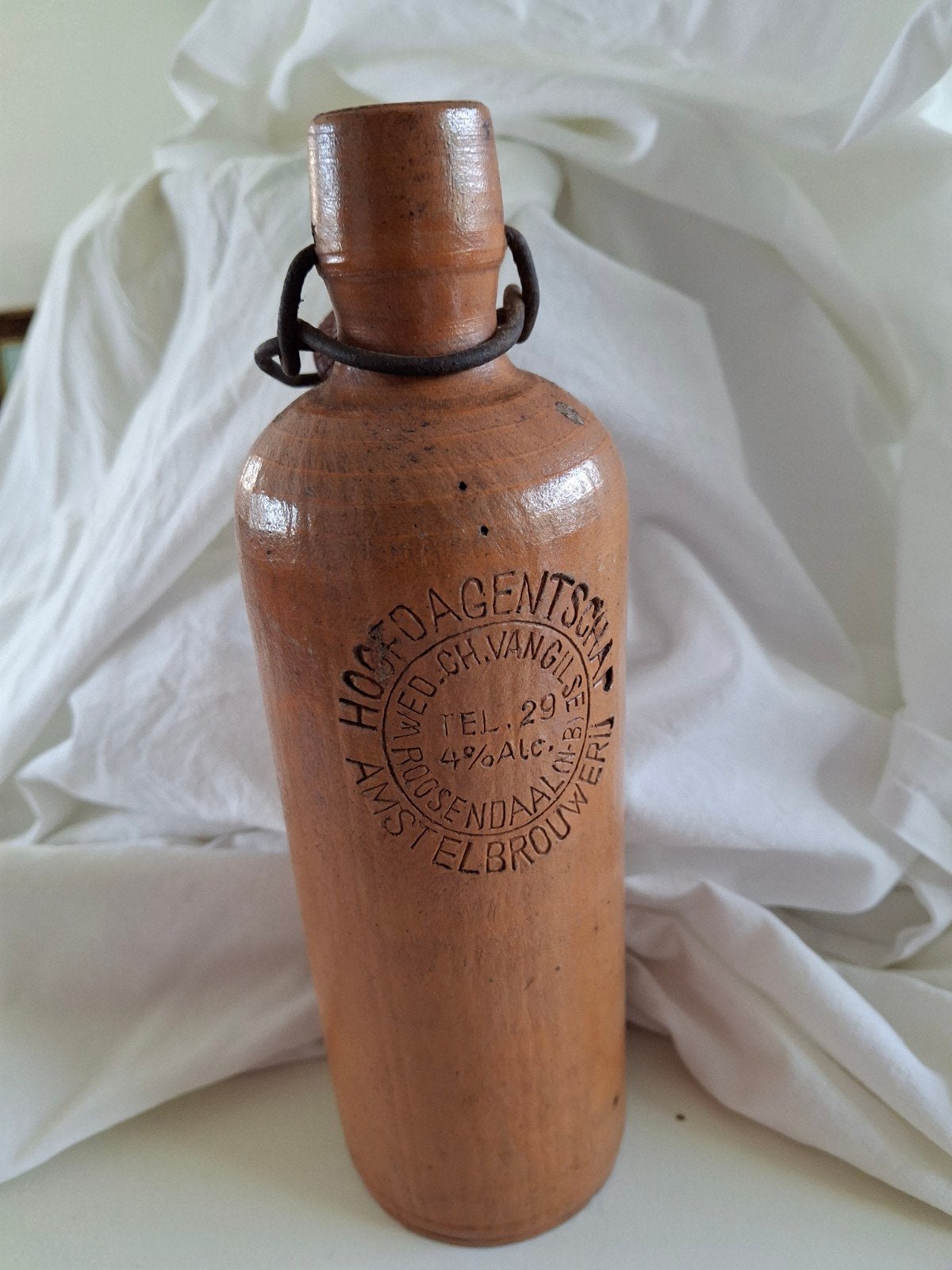 kruikje, Amstelbier. ch..Van Gilse., Verzamelen, Biermerken, Ophalen of Verzenden, Overige merken