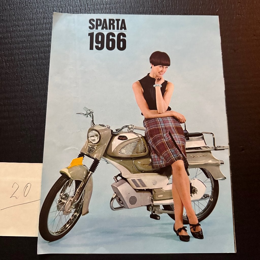 #20) SPARTA 1966  Bromfiets Folder, Boeken, Verzenden, Gelezen, Folder