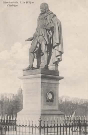 Vlissingen Standbeeld M. A. de Ruyter, Verzenden, Voor 1920, Ongelopen, Zeeland