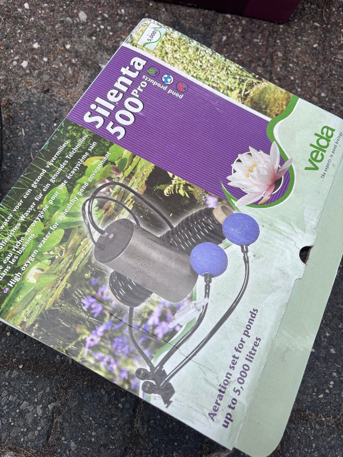 Velda Silenta 500 Pro Vijver Beluchtingspomp Zuurstofpomp, Tuin en Terras, Vijvers, Ophalen of Verzenden, Gebruikt