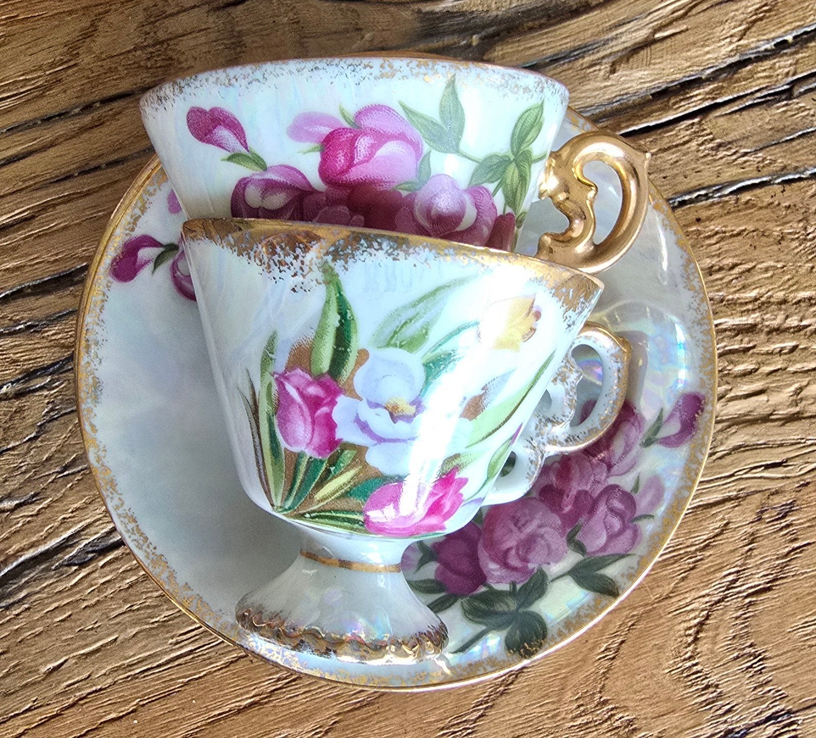 Vintage Edel Porzellan kopjes met schotels, Ophalen