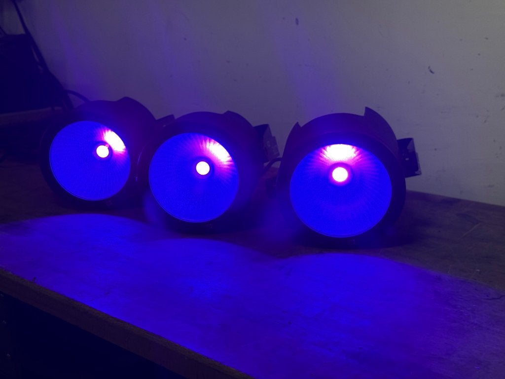 3x Chauvet Core Par UV blacklight Spot, Ophalen of Verzenden, Gebruikt, Licht, Kleur