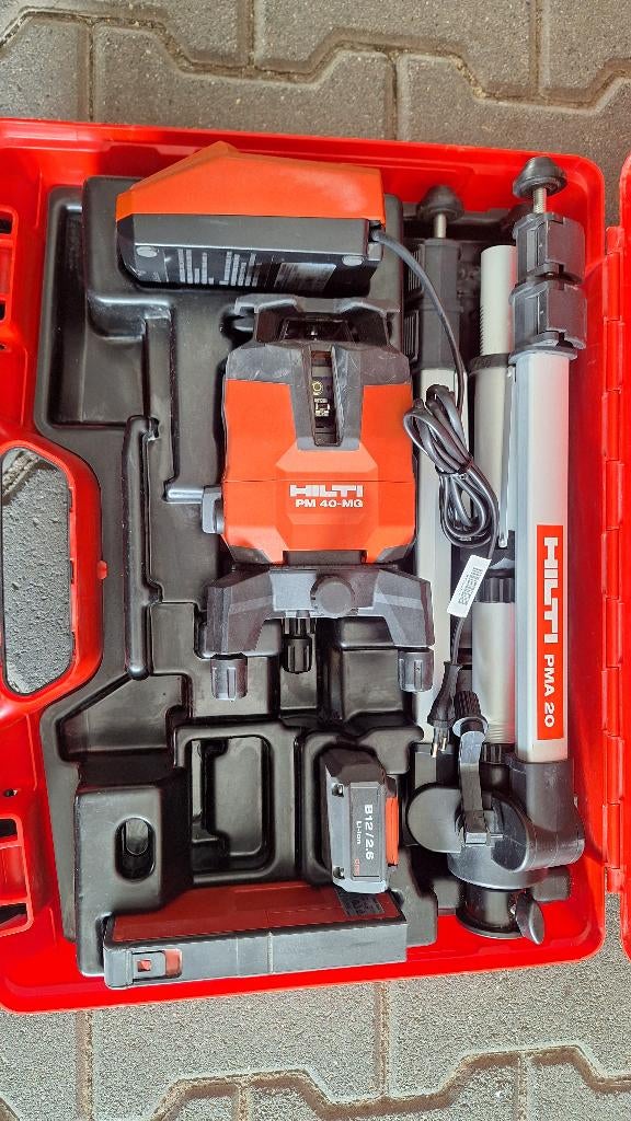 Hilti PM40-MG Accu Bouwlaser kruislaser lijnlaser GROEN, ,, Ophalen of Verzenden, Zo goed als nieuw, ,