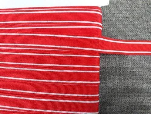 Band rood/ wit van 1,9 cm. breed, Ophalen of Verzenden, Nieuw, Lint, Band of Elastiek