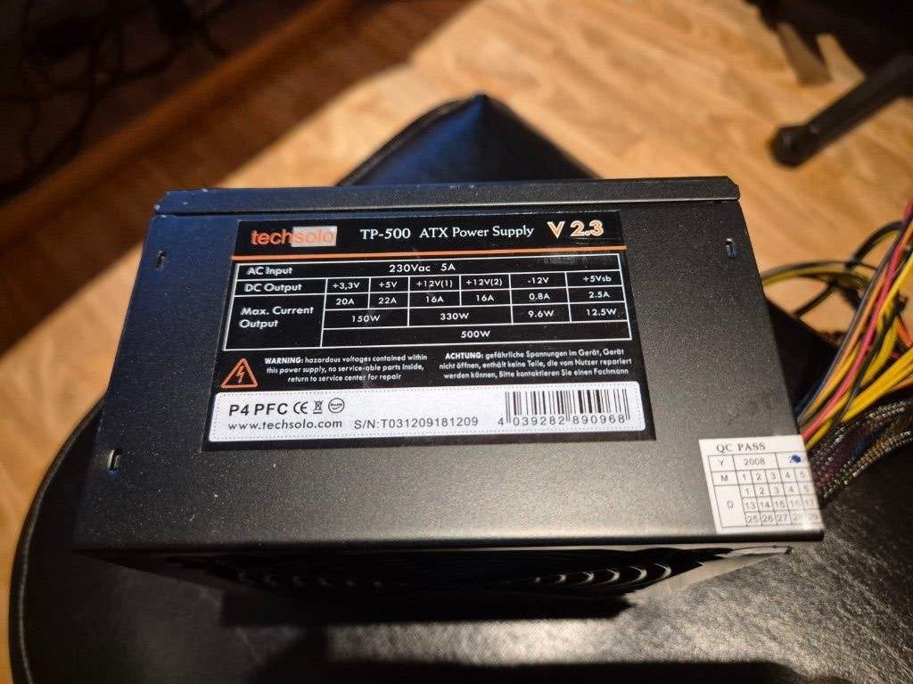 Techsolo TP-500 ATX Power Supply PC v2.3, Computers en Software, Ophalen of Verzenden, Gebruikt