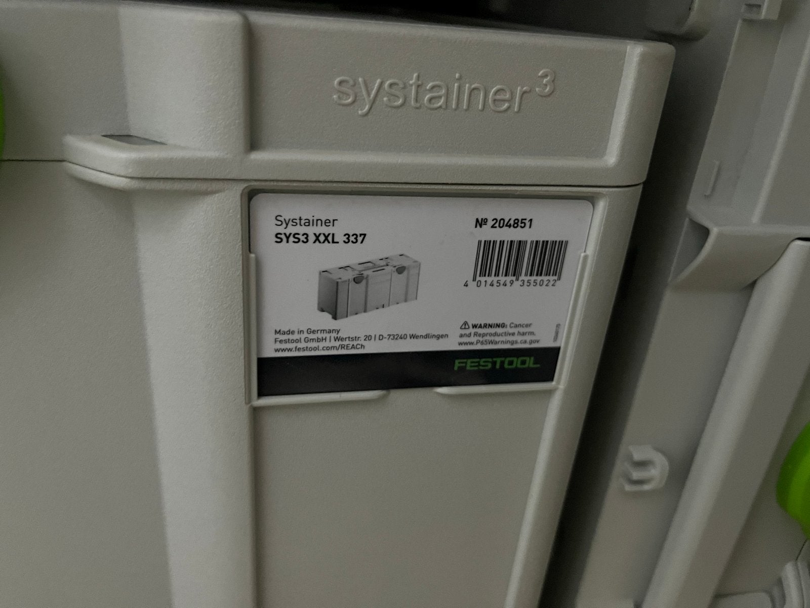 Nieuwe Festool Systainer SYS 3 XXL 337 - Ongebruikt, Ophalen of Verzenden, Nieuw