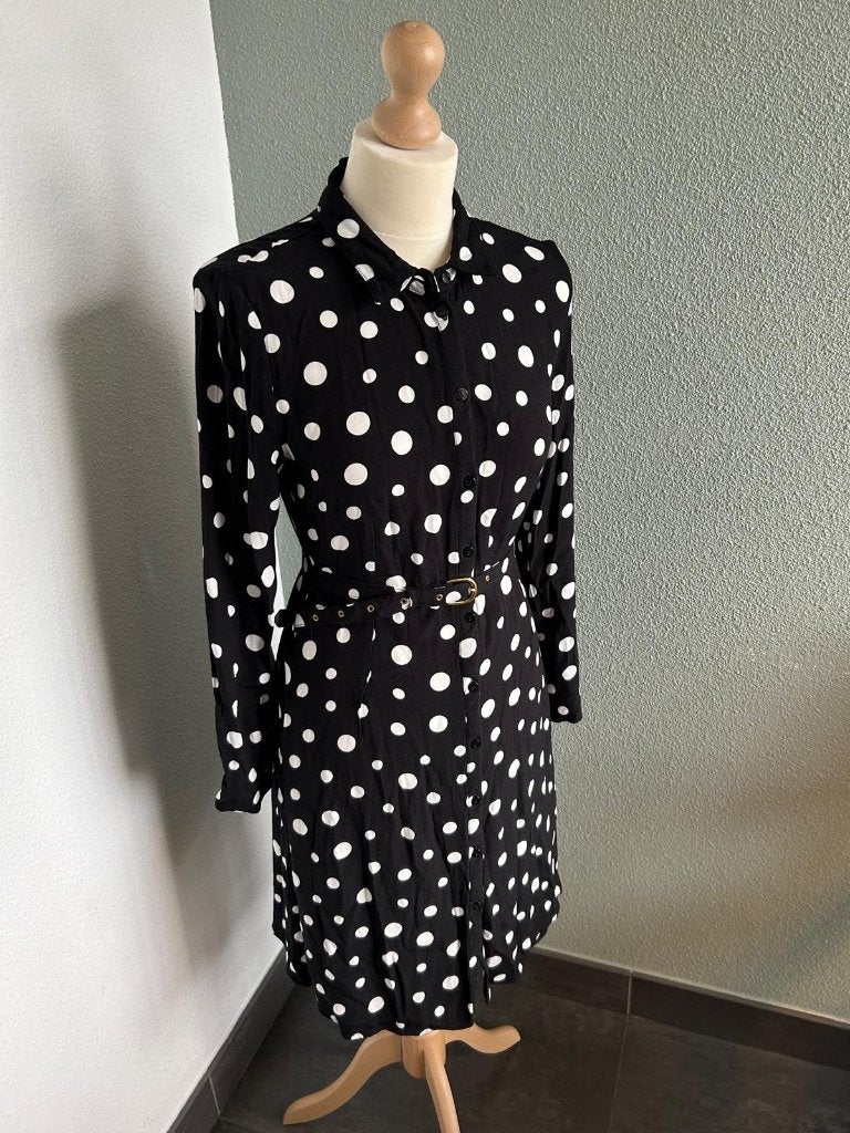 Fabienne Chapot maat 38 Hayley lost dress polkadot 189, Maat 38/40 (M), Zwart, Ophalen of Verzenden, Zo goed als nieuw