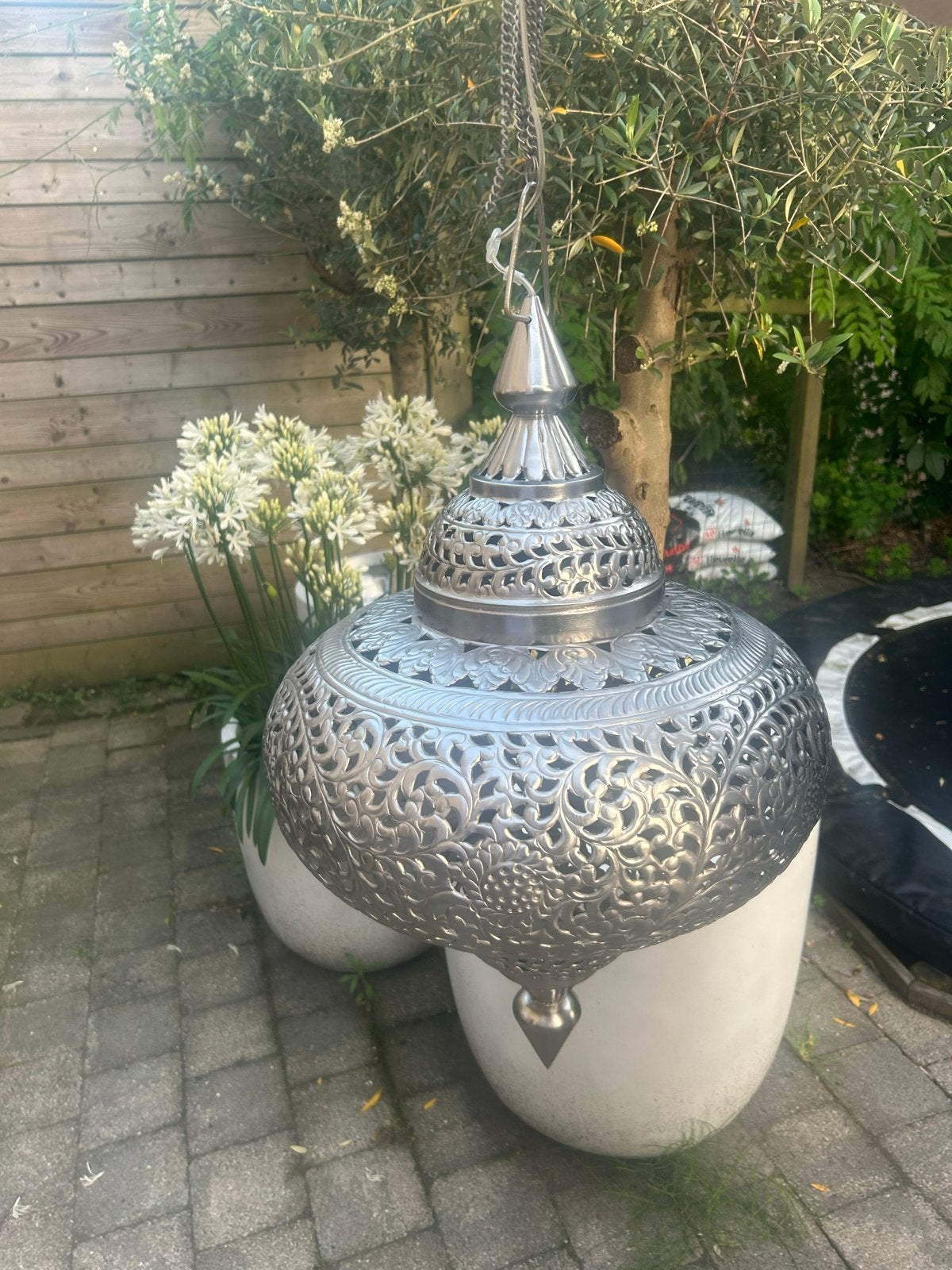 Grote Oosterse Hanglamp - Lifestyle Home Collection, Ophalen, Zo goed als nieuw, Metaal