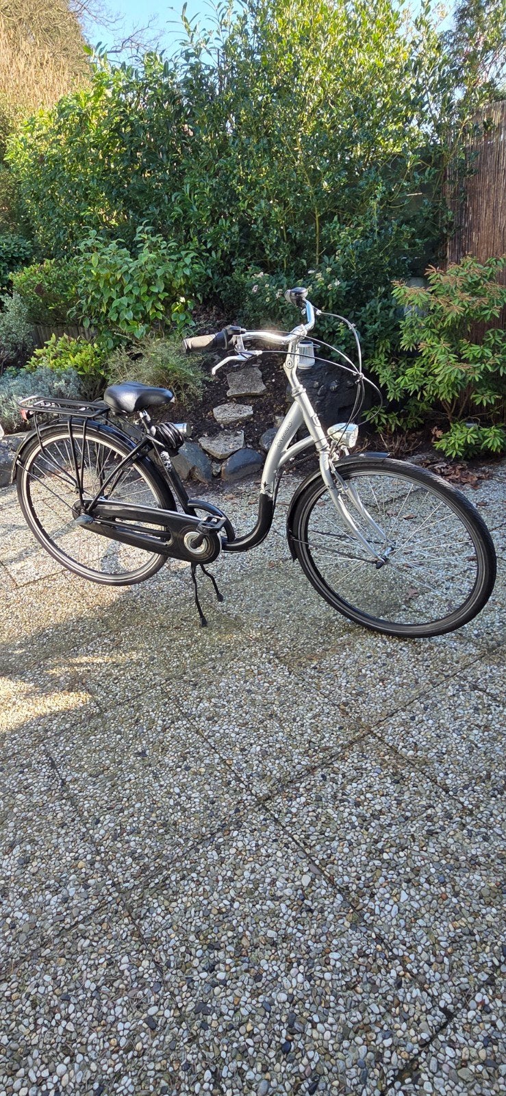 Nonna Damesfiets 50cm, 28 inch, lage instap, 3 versn., Gebruikt, Versnellingen, 50 tot 53 cm, Ophalen