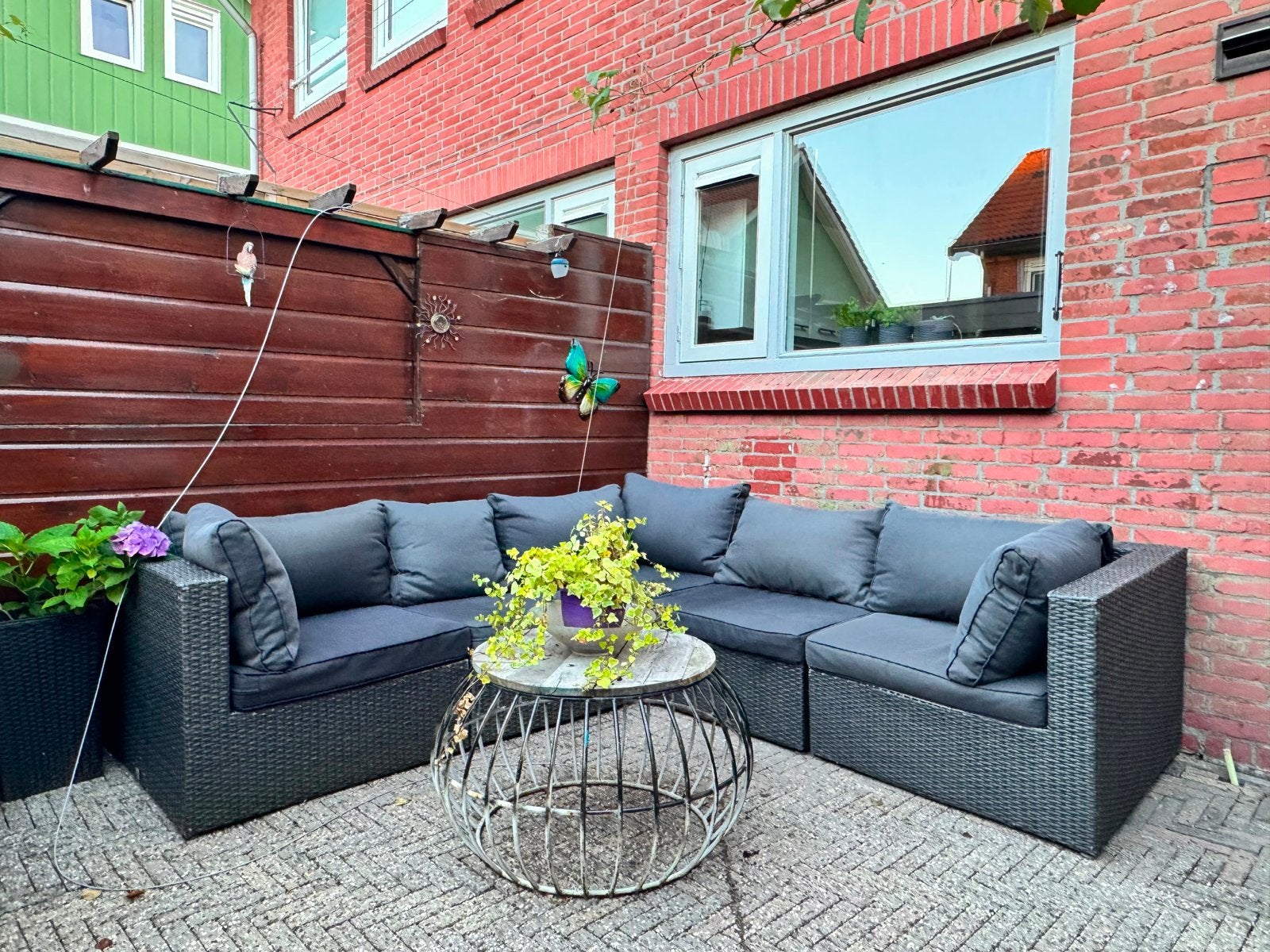 Wicker loungeset tuin hoekbank Le Sud, Ophalen, Gebruikt, Meer dan 8 zitplaatsen, Loungeset