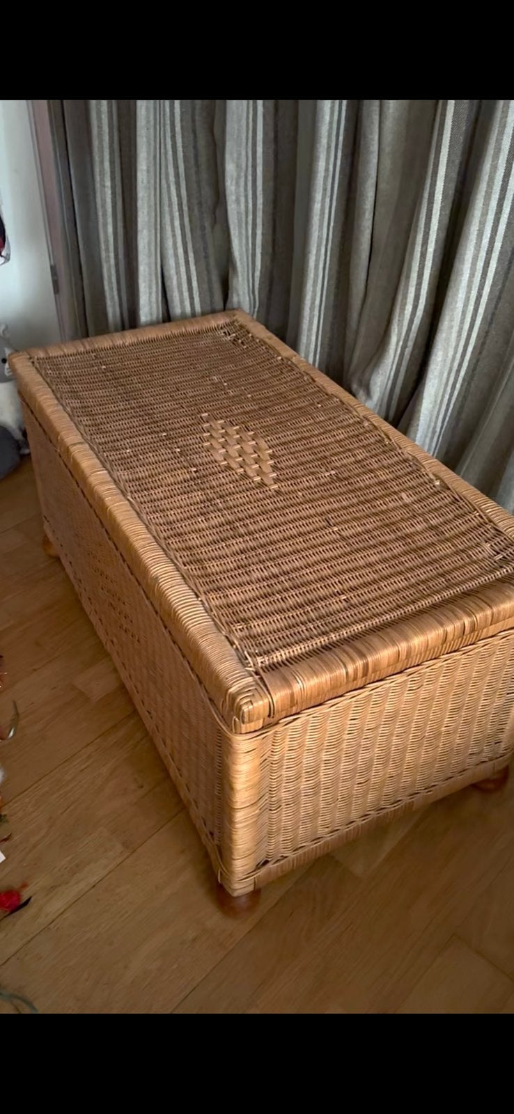 Grote Rotan rieten opbergkist opbergmand opberg kist mand, Ophalen, Overige materialen, Gebruikt, 50 tot 100 cm
