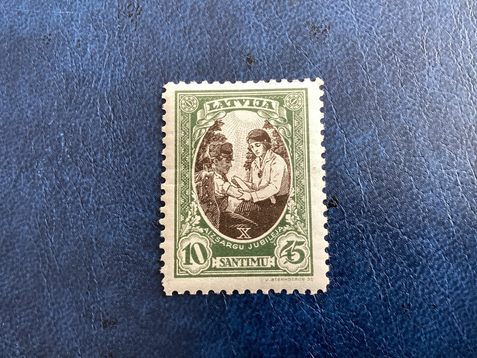 Letland 1932- Mi.200A-Ongebruikt-, Plakkerrest-Jubileumzegel, Ophalen of Verzenden, Overige landen