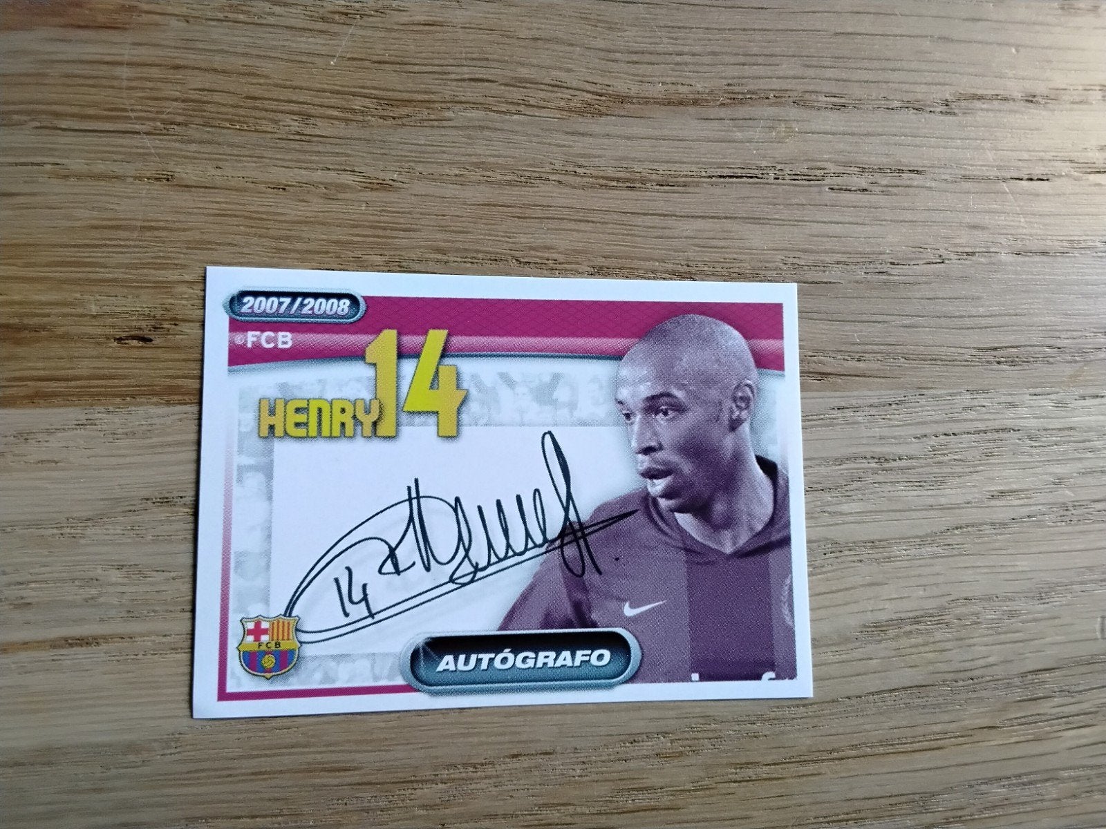 Panini Sticker Thierry Henry Barcelona 2007/08, Ophalen of Verzenden, Zo goed als nieuw, Poster, Plaatje of Sticker