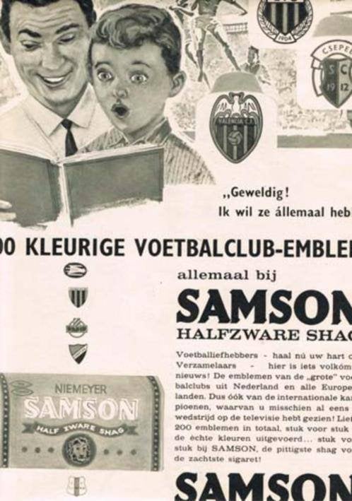 Voetbalclub-Emblemen - Samson adv. uit Tijdschrift 1962, Ophalen of Verzenden, 1960 tot 1980, Knipsel(s)