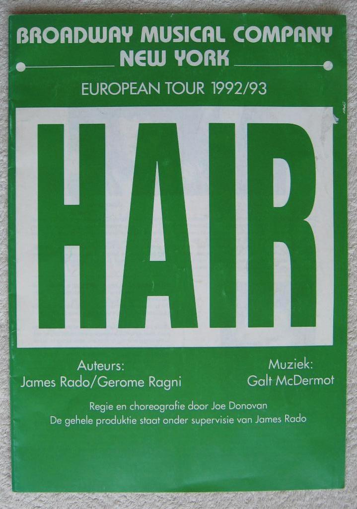 Musical Hair Tekst pocket & Programma boek, Boeken, Ophalen of Verzenden, Gelezen, Ballet of Musical
