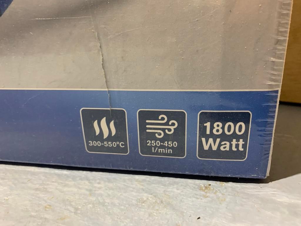 Rapid hetelucht pistool 1800 watt + accessoires, Ophalen of Verzenden, Nieuw