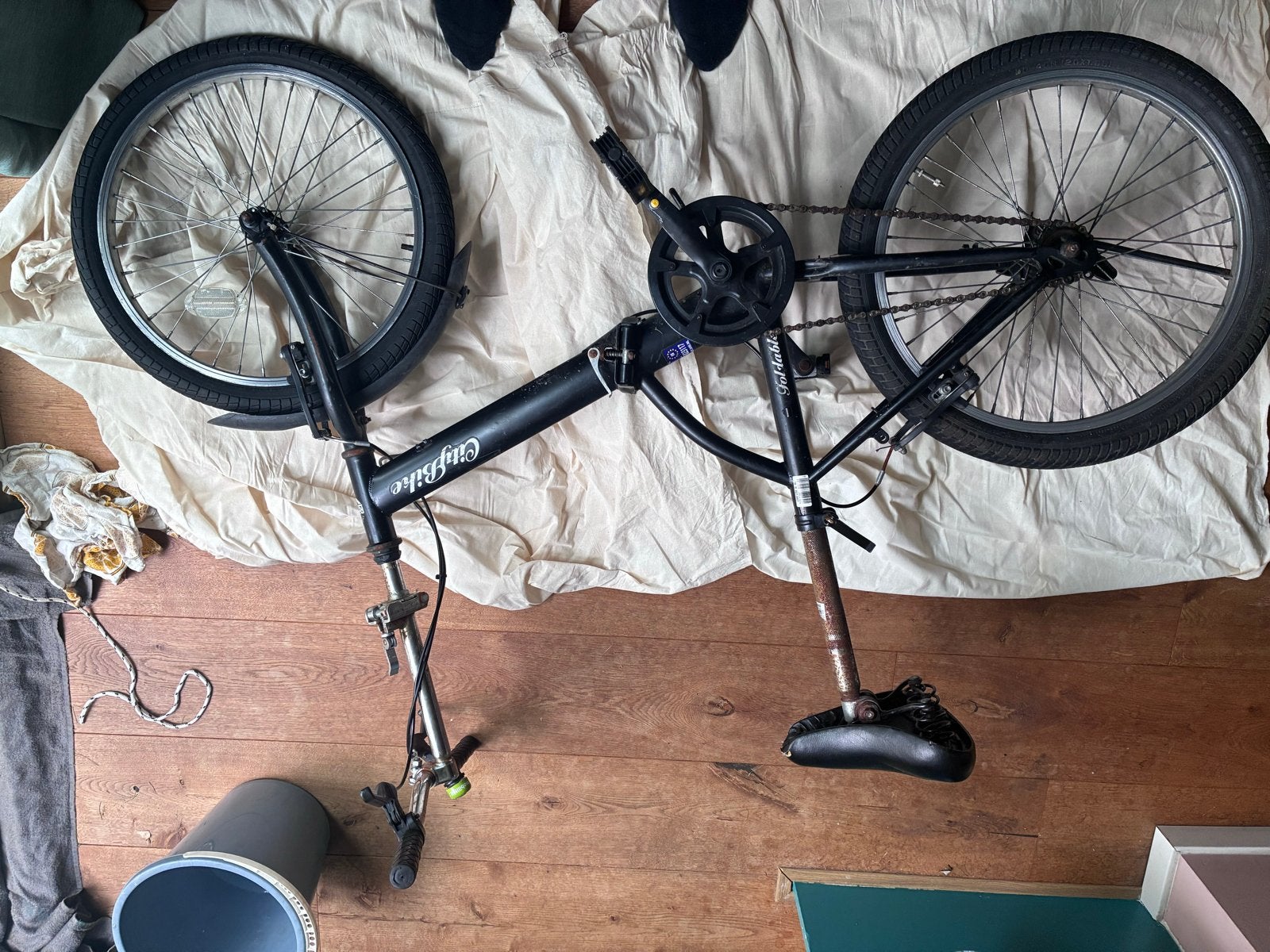 Opvouwbare CityBike, Fietsen en Brommers, 20 inch of meer, Gebruikt, Velgrem, Versnellingen
