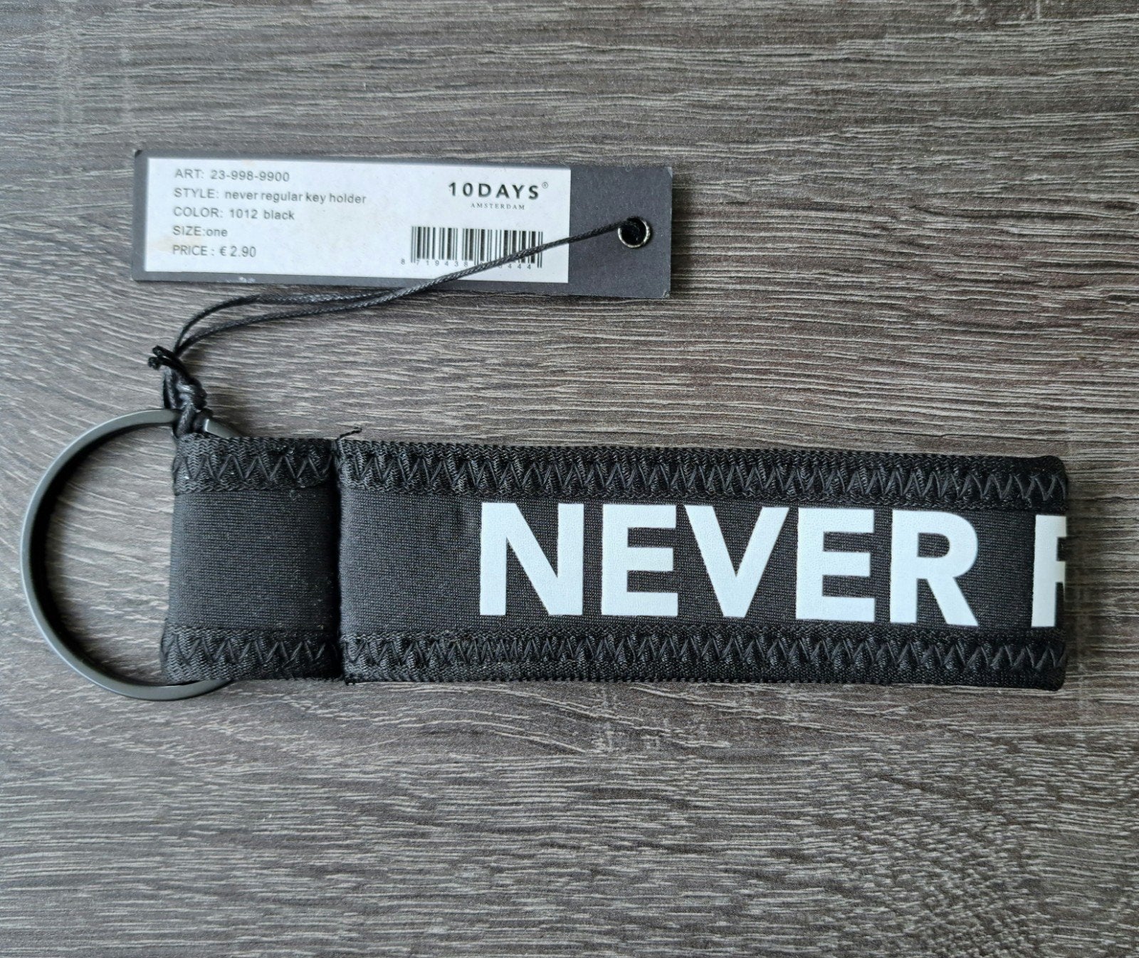 10DAYS Amsterdam Never Regular Sleutelhanger Zwart, Ophalen of Verzenden, Nieuw, Overige typen