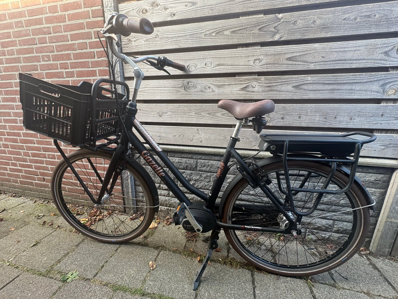 Gazelle Miss Grace C7 L54 kleur mat zwart, Ophalen, Gebruikt, 51 tot 55 cm, 50 km per accu of meer