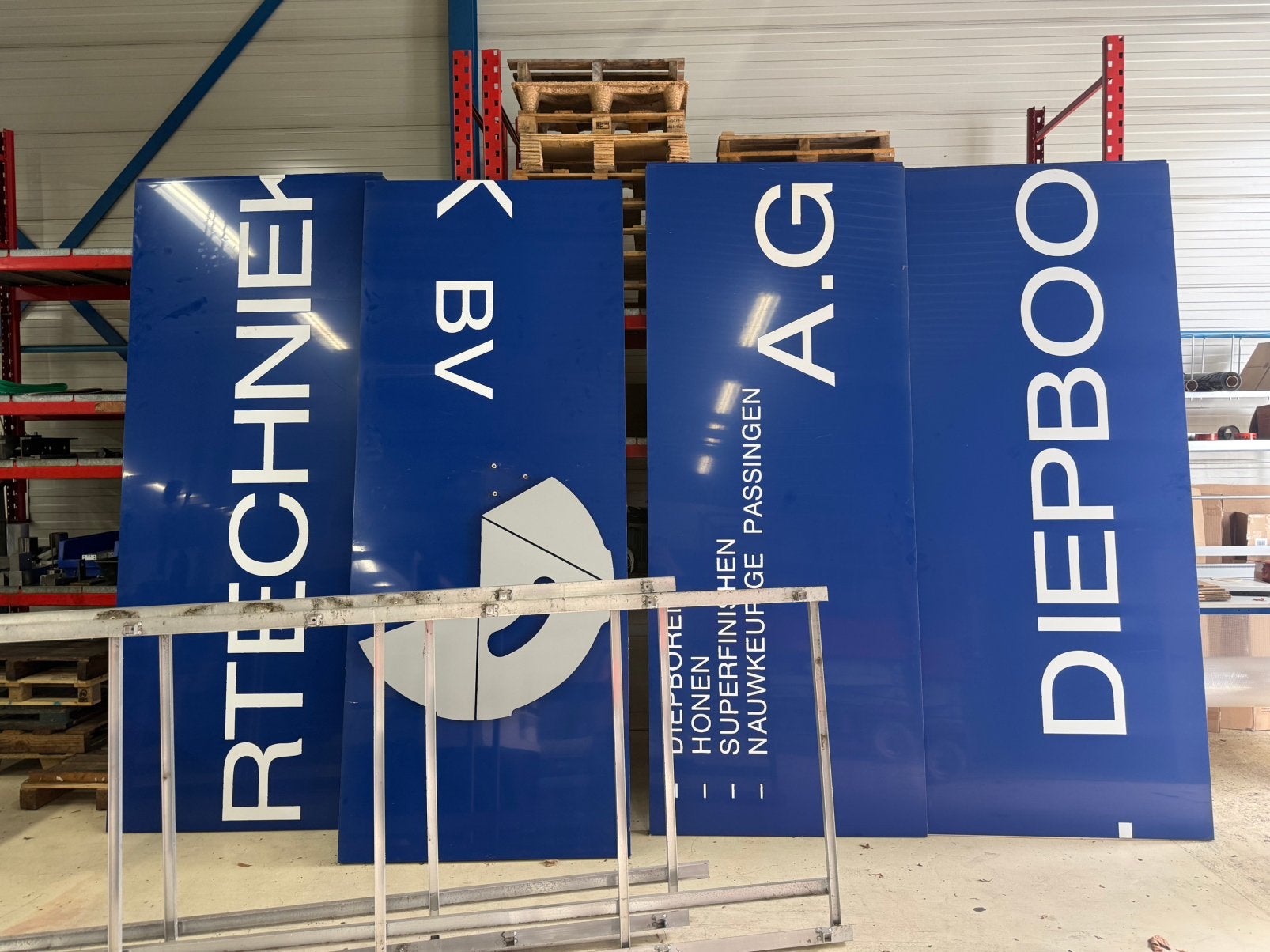 Gevalreclame 12 meter, Ophalen, Reclamebord