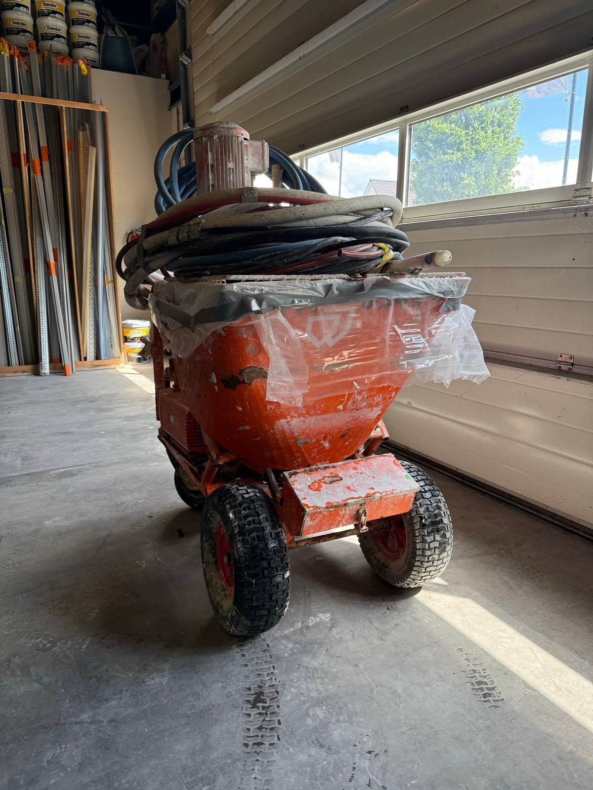 PFT machine 220V compleet met toebehoren - Werkt prima!, Zakelijke goederen, Machines en Bouw | Overig, Ophalen of Verzenden