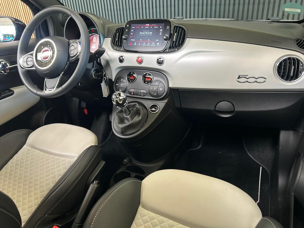 Fiat 500 C 1.0 Hybrid Lounge, Pano Beats audio, Apple carpla, Voorwielaandrijving, Leder en Stof, Automatische klimaatregeling