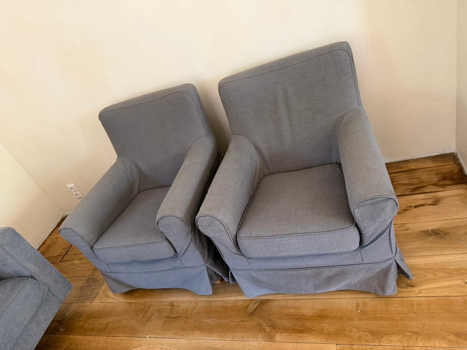 2 IKEA Jennylund fauteuils, Huis en Inrichting, Fauteuils, Ophalen, 75 tot 100 cm, Zo goed als nieuw, Stof