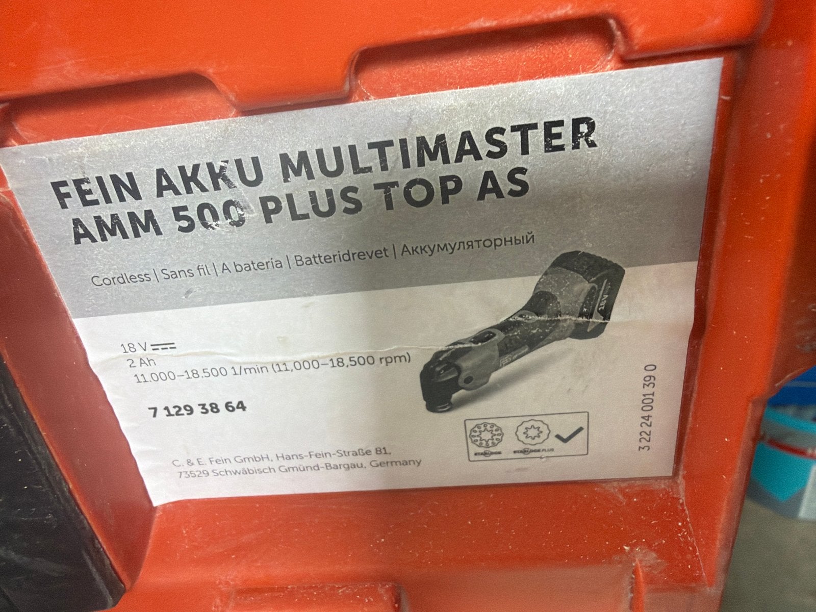 Fein Accu Multimaster AMM 500 Plus Top AS - Zeer Goede Staat, Ophalen of Verzenden, Gebruikt, Multitool, Overige merken