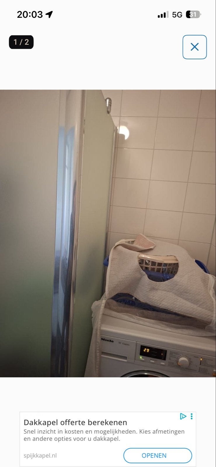 Douchecabine met glazen deuren, Doe-het-zelf en Verbouw, Sanitair, Ophalen of Verzenden, Gebruikt, Glas, Douche