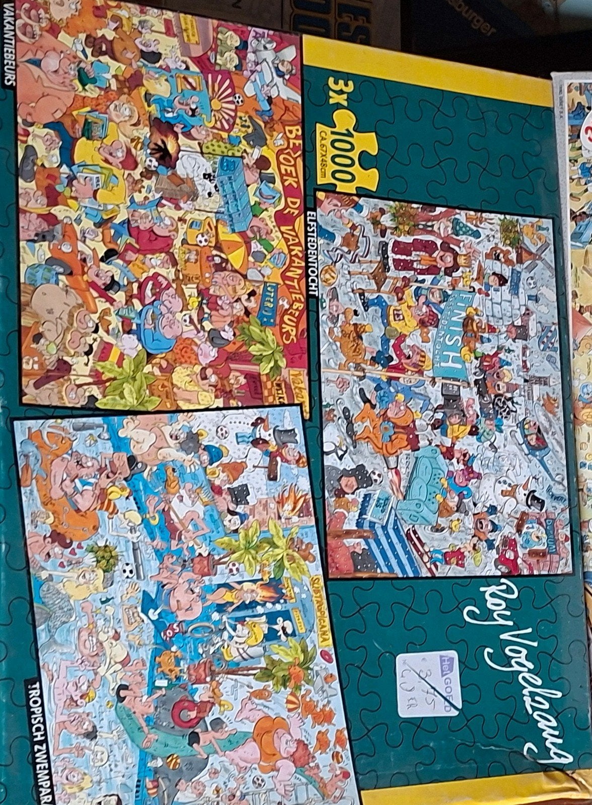 Roy Vogelzang Puzzel Collectie - 3x1000 stukjes, Ophalen, Meer dan 1500 stukjes, Gebruikt, Legpuzzel