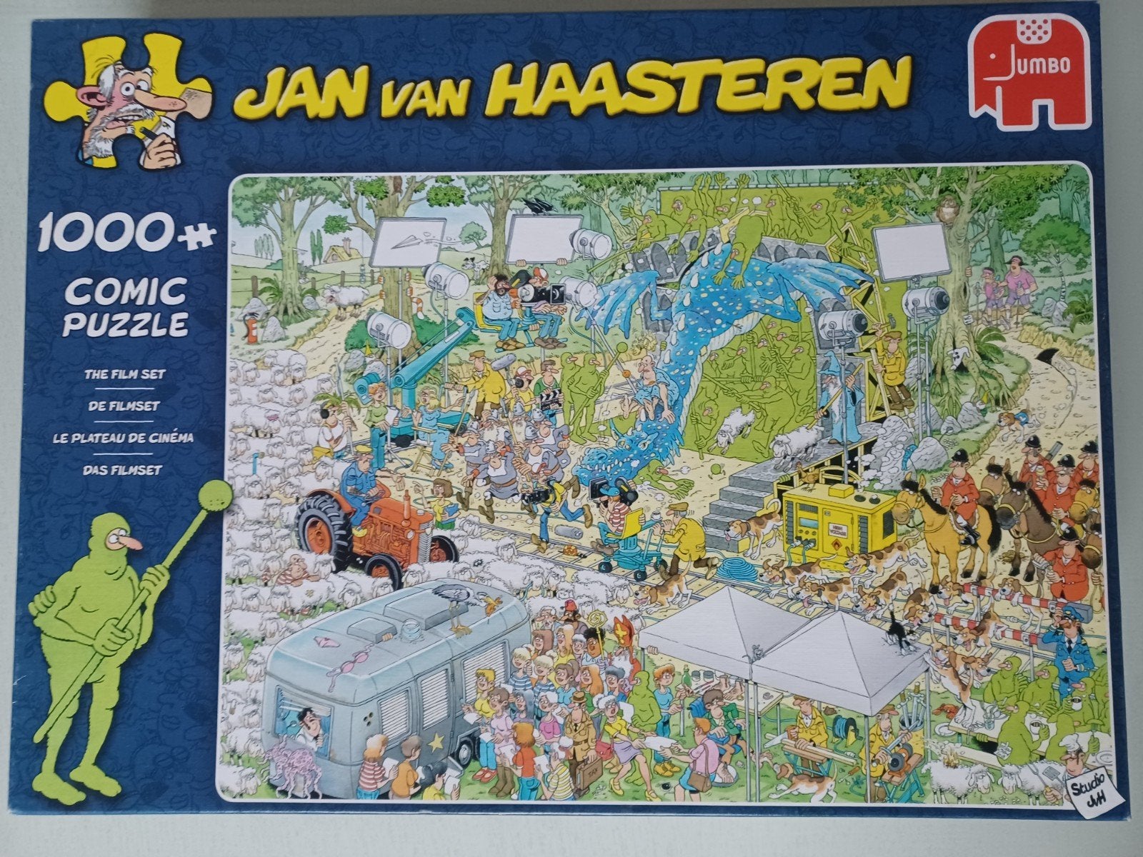 Jan van Haasteren - filmset, Hobby en Vrije tijd, Ophalen of Verzenden, 500 t/m 1500 stukjes, Zo goed als nieuw