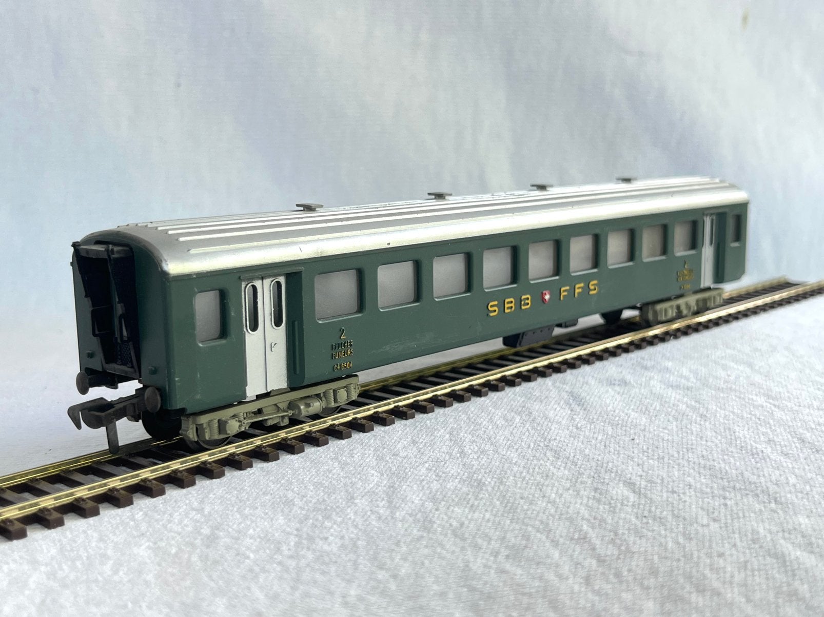 Fleischmann SBB FFS 2e klas rijtuig H0, Gebruikt, Gelijkstroom, Fleischmann, Wagon
