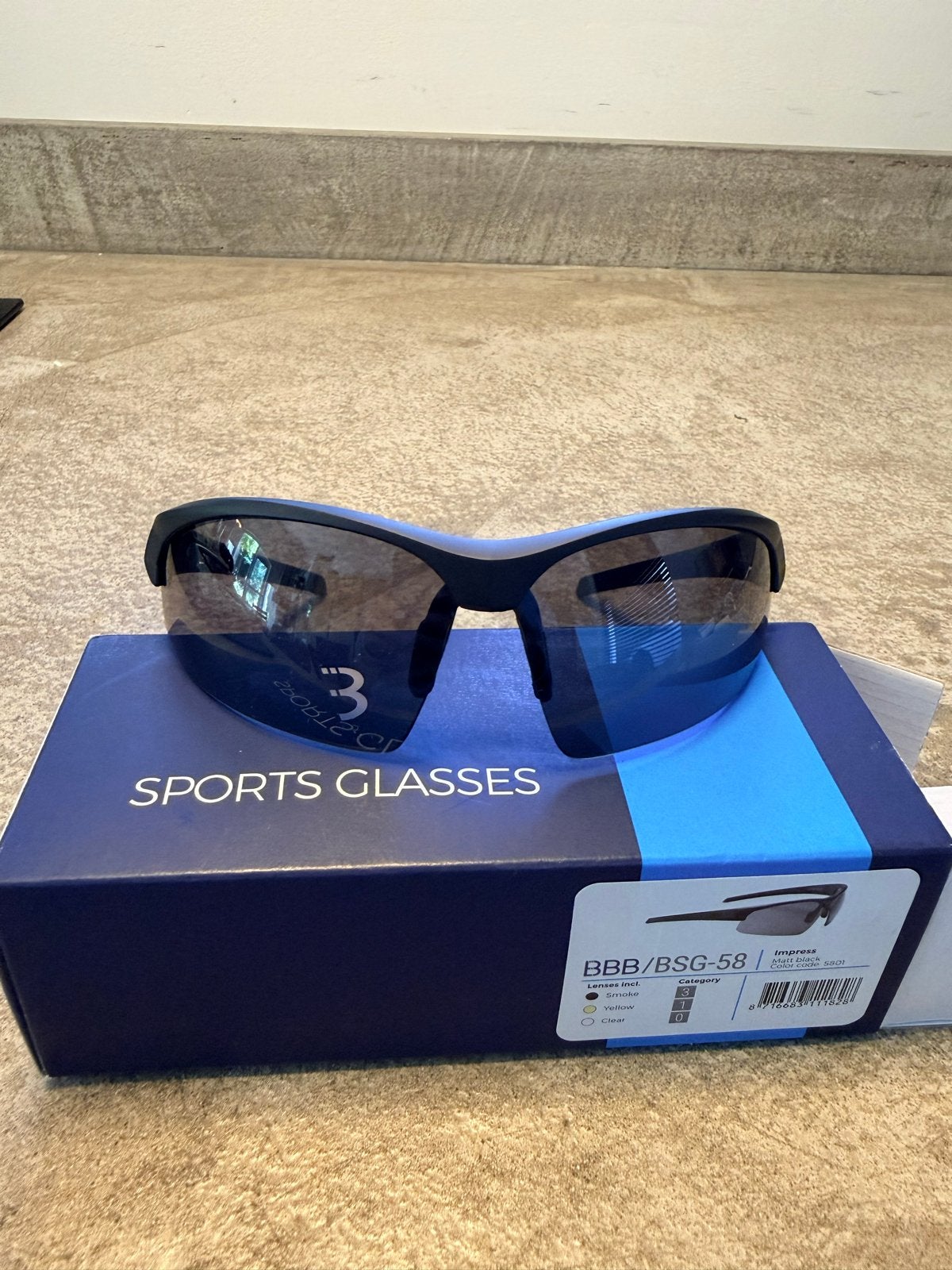 BBB BSG-58 Impress Sportbril - Mat Zwart, Overige merken, Zonnebril, Zwart, Ophalen of Verzenden