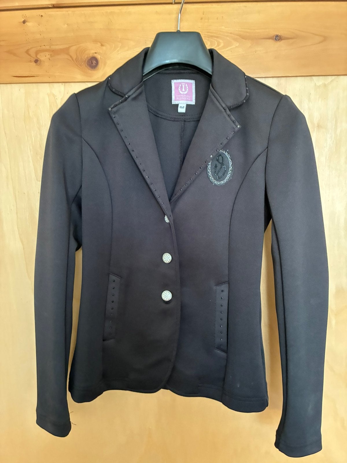 Rijjasje 152 zwart, Dieren en Toebehoren, Paardrijkleding, Ophalen of Verzenden, Zo goed als nieuw, Dressuur, Bovenkleding