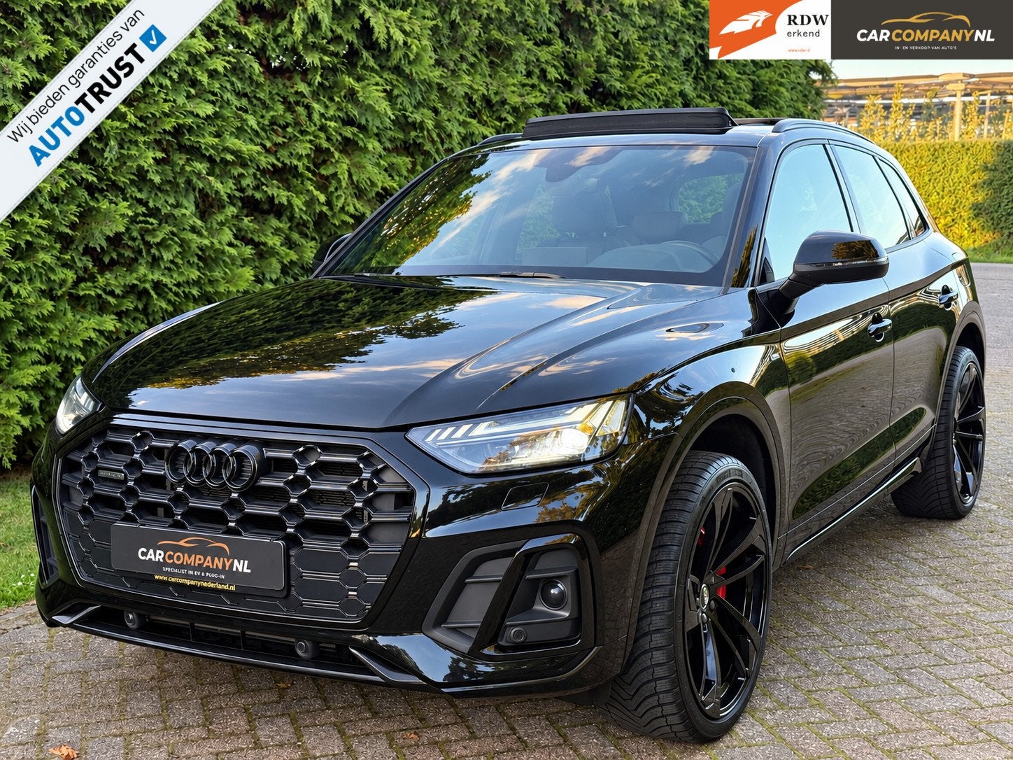 Audi Q5 55 TFSIe |SLINE|Black edit.|Panodak|Quattro, Automaat, Dealer onderhouden, Gebruikt, Zwart