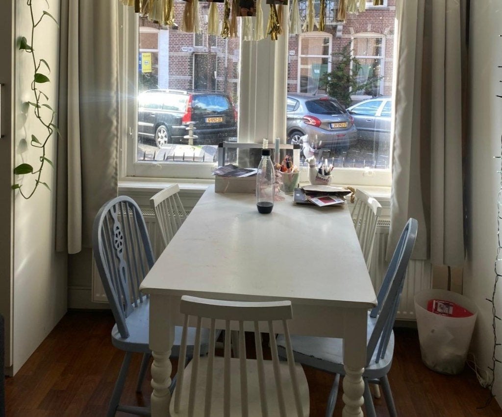 Tafel en stoelen, Ophalen, Gebruikt, 100 tot 150 cm, Eikenhout