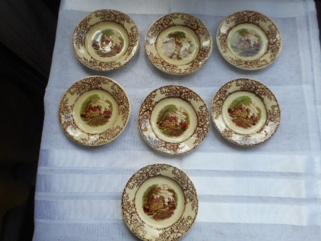 7 X Kleine bordjes van Royal Staffordshire, Ophalen of Verzenden